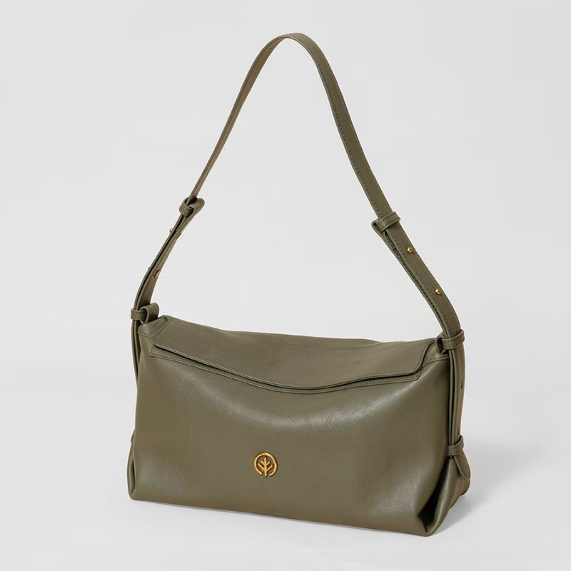 Damen Echtes Leder Kissenförmige Crossbody Umhängetasche