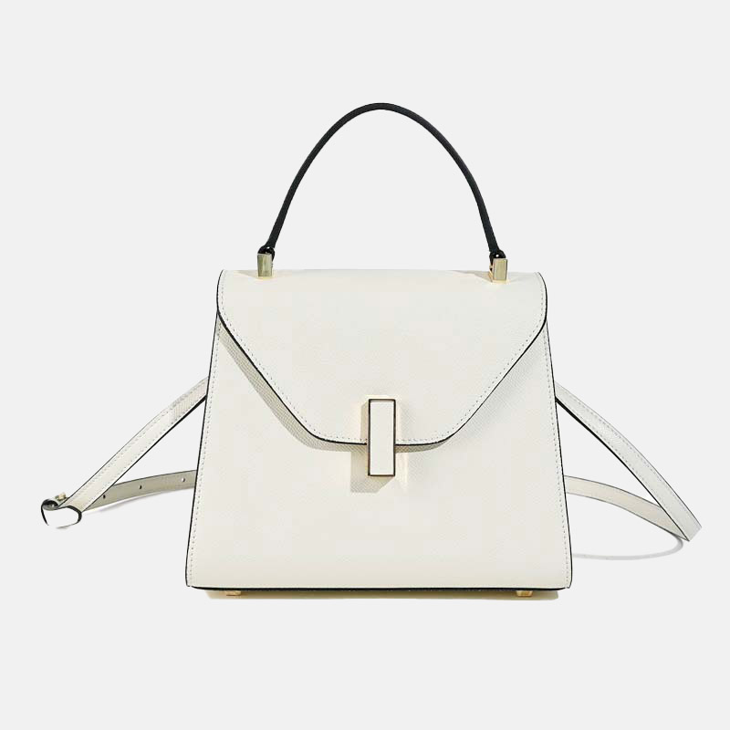 Sac à main en cuir minimaliste avec fermoir pour le haut du corps