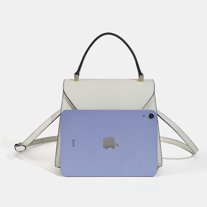 Minimalistische Damen Leder Schloss-Verschluss Crossbody Top Handle Tasche