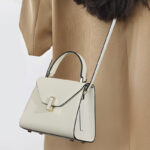 Minimalistische Damen Leder Schloss-Verschluss Crossbody Top Handle Tasche
