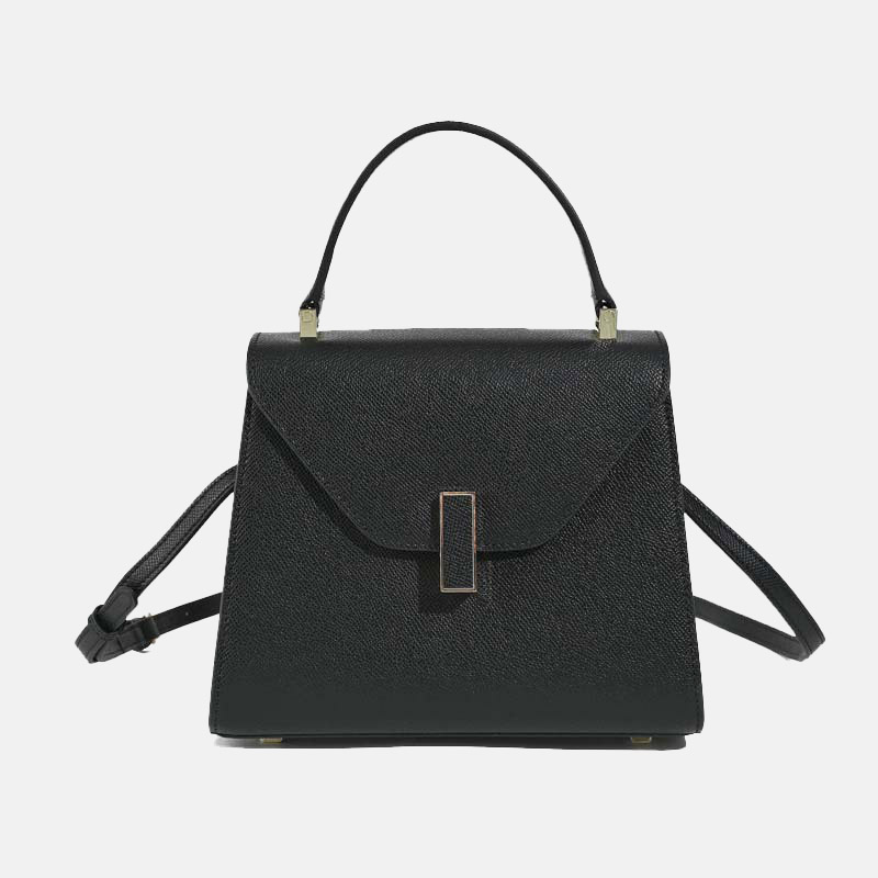 Minimalistische Damen Leder Schloss-Verschluss Crossbody Top Handle Tasche