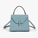 Minimalistische Damen Leder Schloss-Verschluss Crossbody Top Handle Tasche