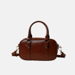 Sac à main Minimalist Genuine Leather Crossbody Boston Handbag de la femme