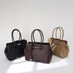 Women's Minimalist Genuine Leather Lock-Closure Shoulder Crossbody Handbag