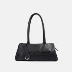 Minimalistische Baguette-Tasche aus echtem Leder in Kissenform für Damen