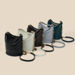 Minimalistische Damen Leder Crossbody Kette gesteppte Beuteltasche