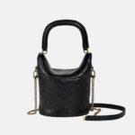 Minimalistische Damen Leder Crossbody Kette gesteppte Beuteltasche