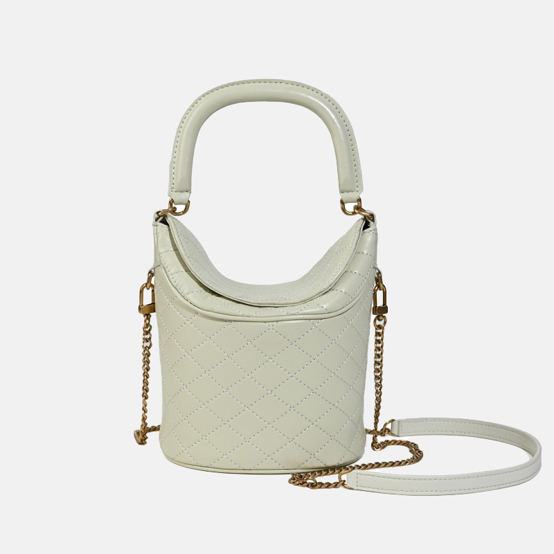 Minimalistische Damen Leder Crossbody Kette gesteppte Beuteltasche