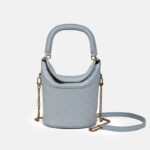 Minimalistische Damen Leder Crossbody Kette gesteppte Beuteltasche