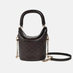 Minimalistische Damen Leder Crossbody Kette gesteppte Beuteltasche
