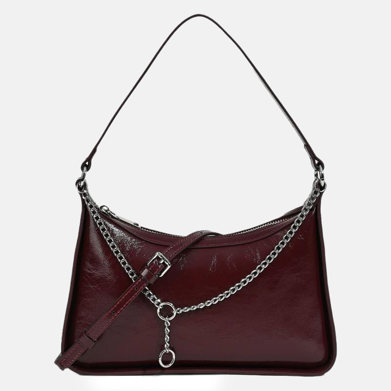Sac à bandoulière minimaliste en cuir ciré pour femmes