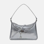 Women's Minimalist Waxed Leather Chain Shoulder Bag