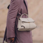 Women's Split Leather Flap Crossbody Shoulder Handbag