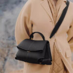 Women's Split Leather Flap Crossbody Shoulder Handbag