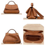 Women's Split Leather Flap Crossbody Shoulder Handbag