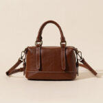 Sac à main vintage en cuir véritable pour femmes