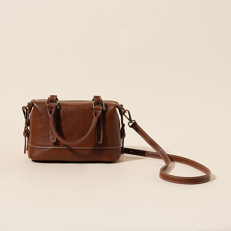 Sac à main vintage en cuir véritable pour femmes