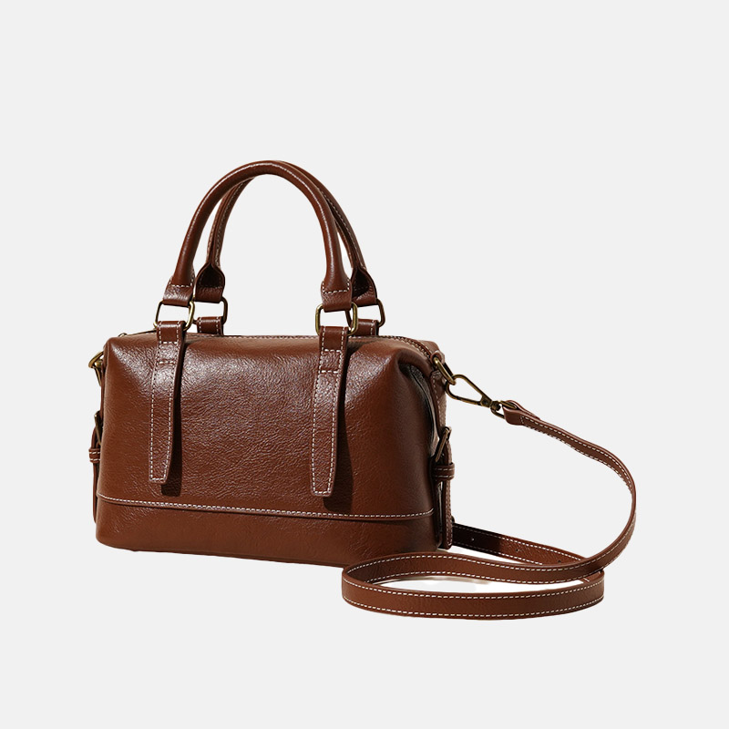 Sac à main vintage en cuir véritable pour femmes