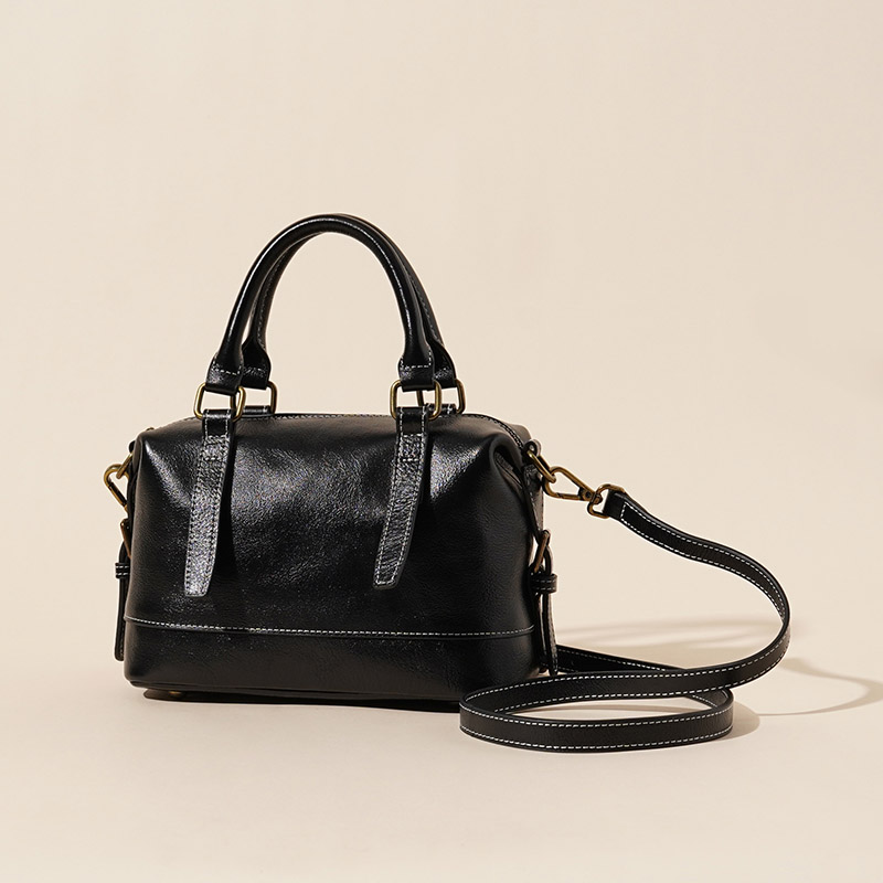 Sac à main vintage en cuir véritable pour femmes