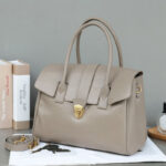 Sac à main Vintage en cuir véritable à fermoir pour femmes