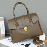 Sac à main Vintage en cuir véritable à fermoir pour femmes