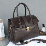 Sac à main Vintage en cuir véritable à fermoir pour femmes