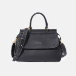 Women's Vintage Genuine Leather Magnetic Closure Crossbody Top Handle Bag