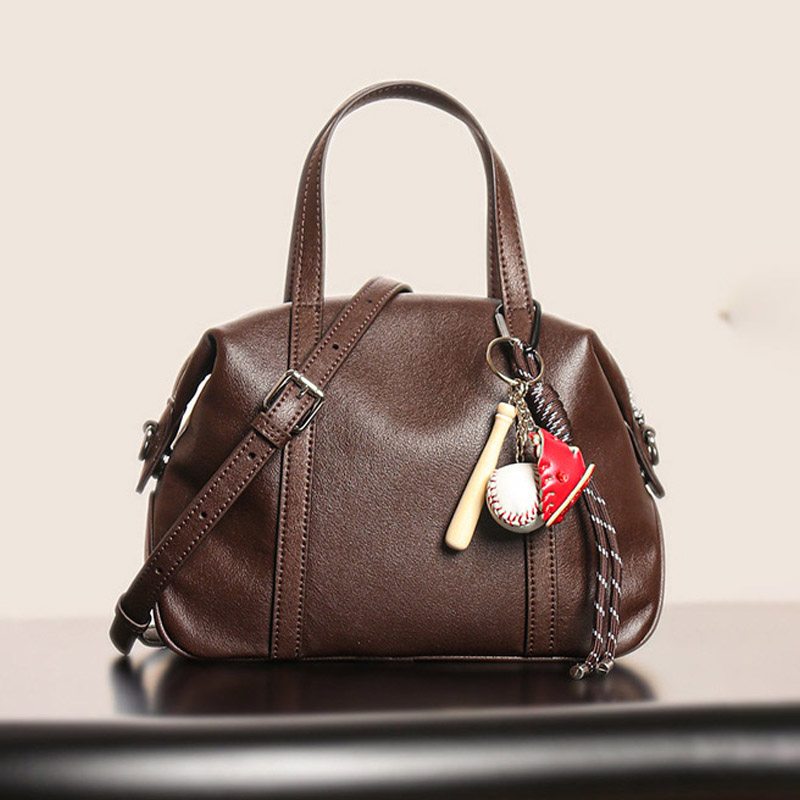 Sac à main en cuir vintage Boston pour femmes