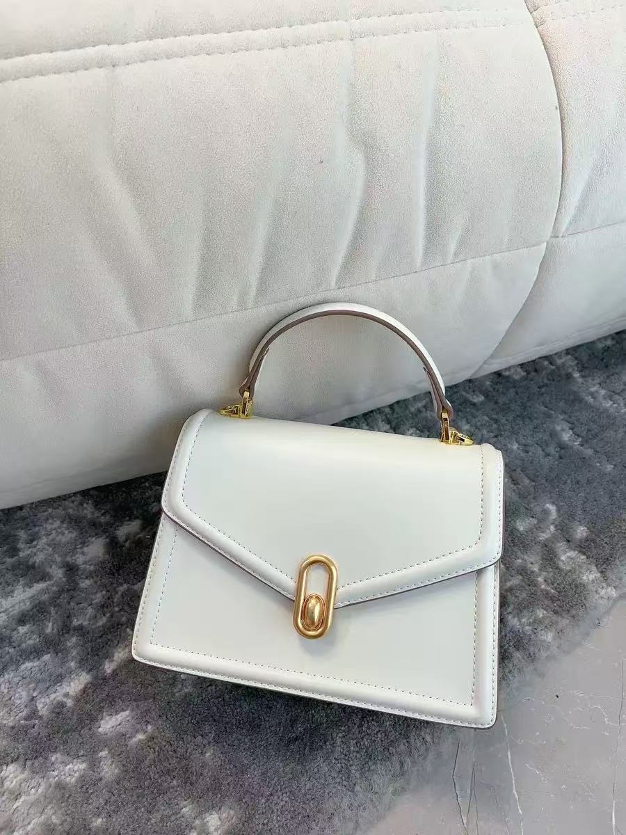 Women's Minimalist Genuine Leather Magnetic Closure Crossbody Shoulder Top Handle Bags photo review