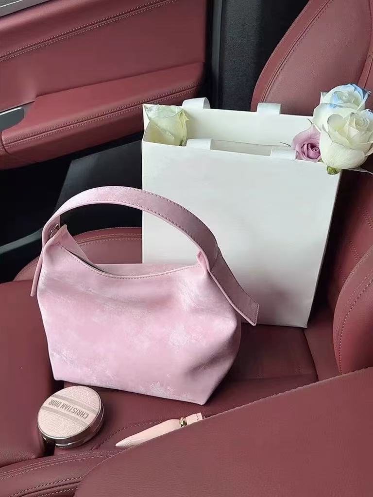 Sac hobo magnétique en satin de cuir véritable pour femmes photo review