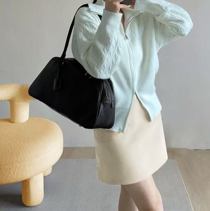 Sac à main en cuir véritable minimaliste pour femmes photo review