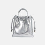 Women's Genuine Leather Ruched Drawstring Hobo Bag