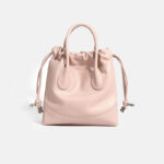 Women's Genuine Leather Ruched Drawstring Hobo Bag