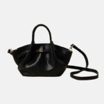 Minimalistische Crossbody-Tasche aus echtem Leder in Knödelform für Frauen