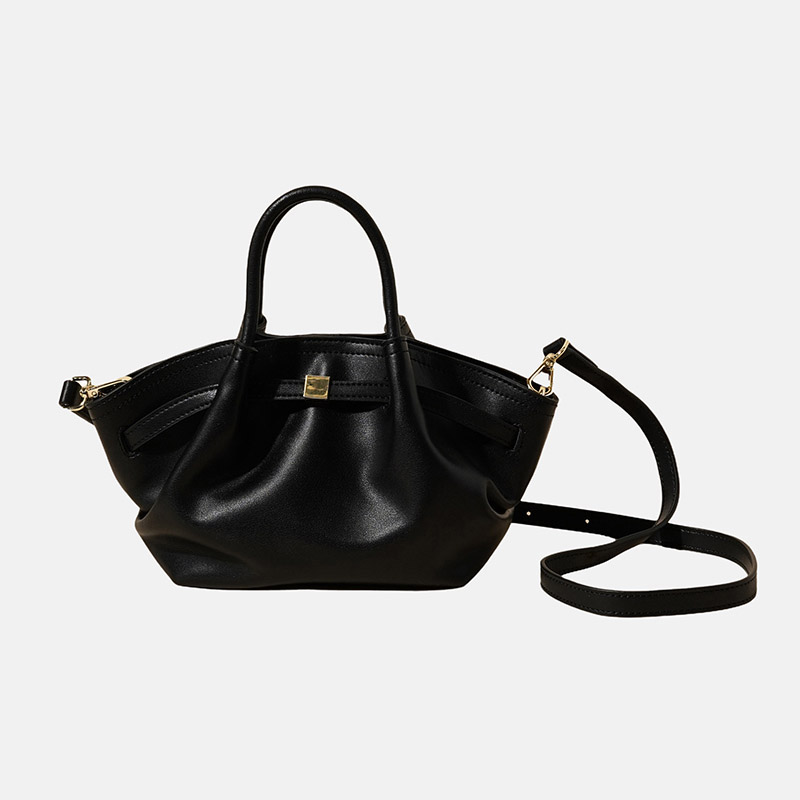Minimalistische Crossbody-Tasche aus echtem Leder in Knödelform für Frauen