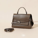 Women's Minimalist Genuine Leather Flap Top Handle Bag