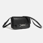 Minimalistische Eidechsenmuster Crossbody Umhängetasche aus echtem Leder für Frauen