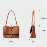 Sac messager vintage en cuir véritable pour femmes