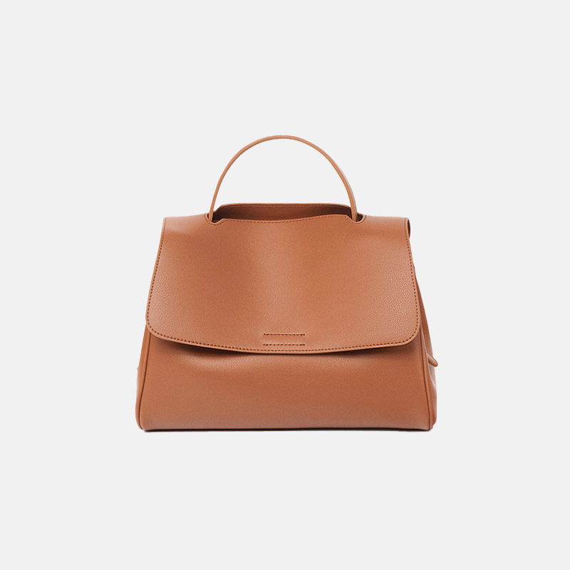 Women's Vintage Genuine Leather Magnetic Flap Top Handle Bag