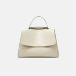 Women's Vintage Genuine Leather Magnetic Flap Top Handle Bag