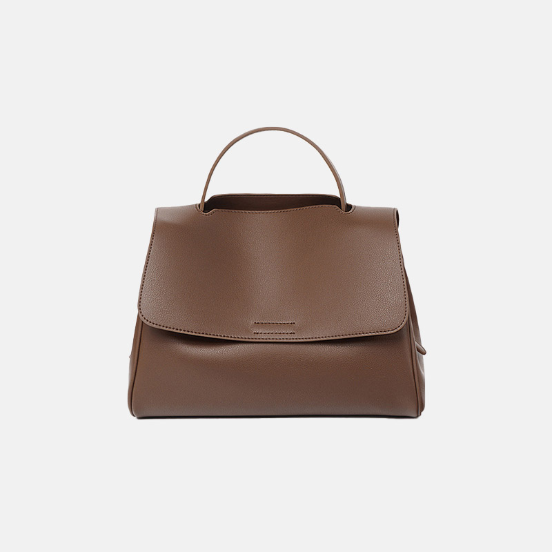 Women's Vintage Genuine Leather Magnetic Flap Top Handle Bag