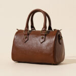 Women's Vintage Leather Pillow-Shaped Crossbody Handbag
