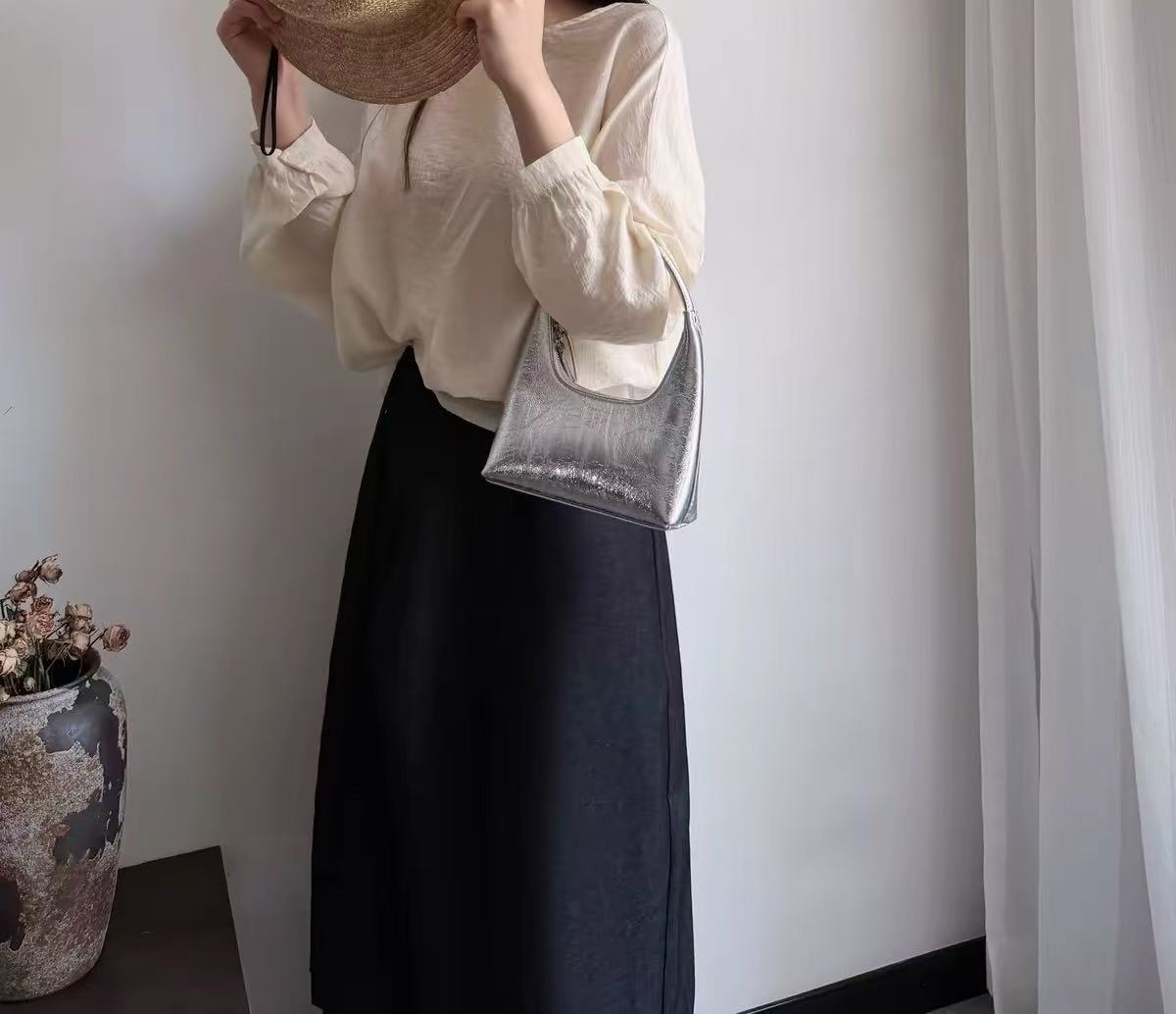 Petit sac à main hobo en cuir véritable pour femmes photo review