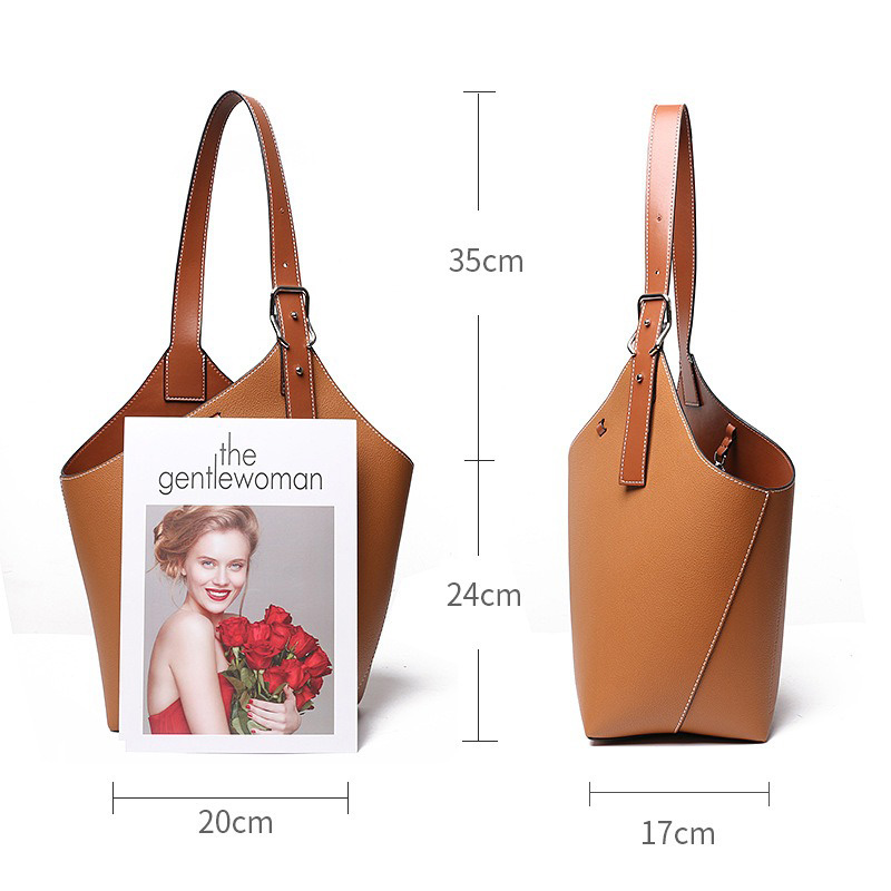 Sacs à dos en cuir véritable asymétriques pour femmes
