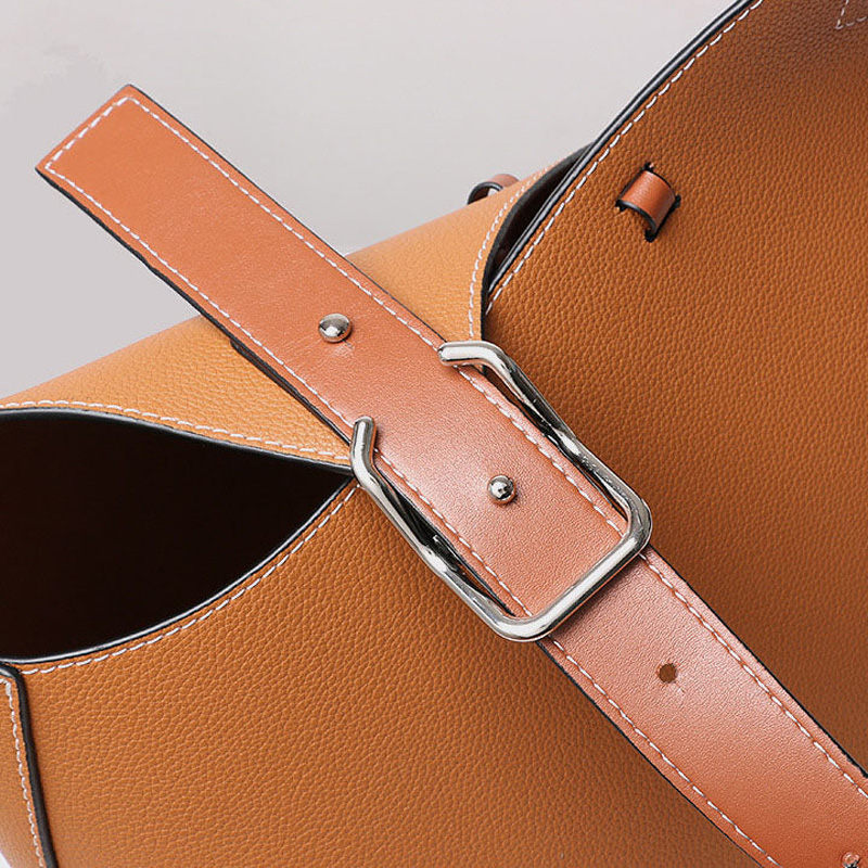 Sacs à dos en cuir véritable asymétriques pour femmes