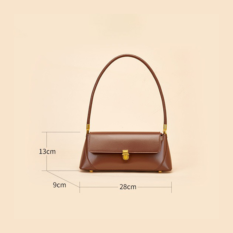 Baguette-Taschen aus echtem Leder für Frauen (Minimal)