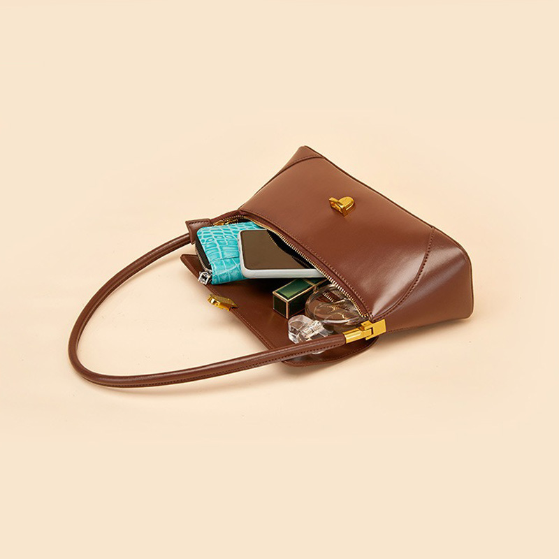 Baguette-Taschen aus echtem Leder für Frauen (Minimal)