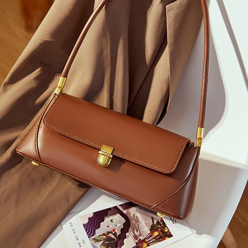 Baguette-Taschen aus echtem Leder für Frauen (Minimal)