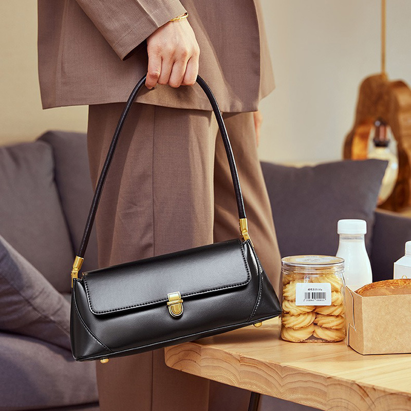Baguette-Taschen aus echtem Leder für Frauen (Minimal)
