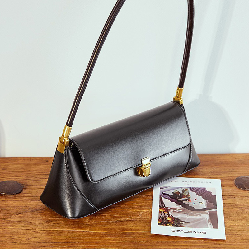 Baguette-Taschen aus echtem Leder für Frauen (Minimal)